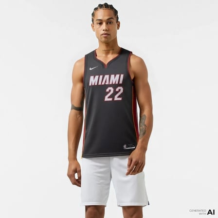 Nike Miami Heat Icon Edition Dri-Fit NBA Erkek Siyah Basketbol Forması