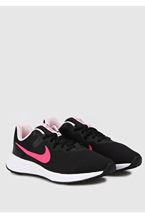 Nike Revolution 6 G. S. Walk Running Shoes Yürüyüş Koşu Ayakkabısı Siyah Pembe