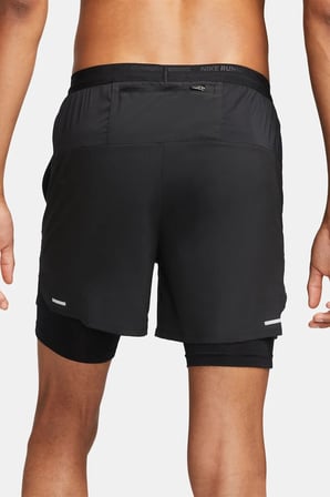 Nike Dri-FIT Stride Mens Running Short Hybrid Erkek Koşu Antreman Şort Siyah