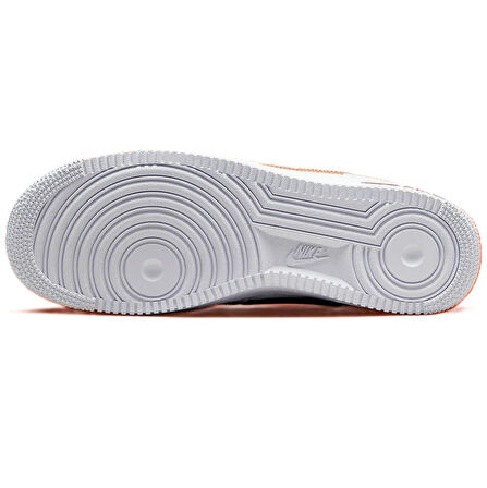 Nike Air Force 1 '07 Jumbo Swoosh Leather Hakiki Deri Erkek Spor Ayakkabı Beyaz Turuncu