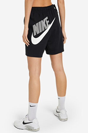 Nike Sportswear Women's High Rise Loose Fit Fleece Dance Shorts Kadın Pamuklu Bol Kesim Şort Siyah