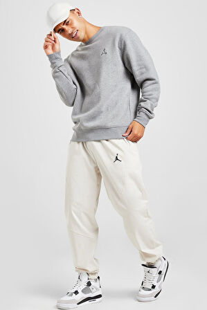 Nike Jordan Essentials Men's Fleece Crew Erkek Sweatshirt Gri