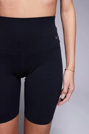 Nike Training Zenvy Dri Fit High Rise 8 inch Shorts Kadın 20 cm Yüksek Bel Reflektörlü Tayt Şort Siyah