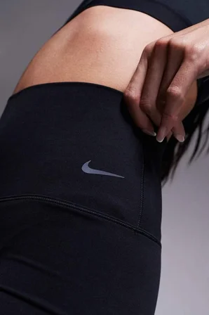 Nike Training Zenvy Dri Fit High Rise 8 inch Shorts Kadın 20 cm Yüksek Bel Reflektörlü Tayt Şort Siyah