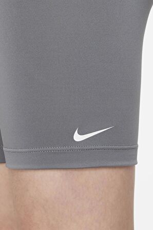 Nike One Kids Bike High Rise Leggings Shorts Yüksek Belli Kız Çocuk Biker Tayt Şort Gri