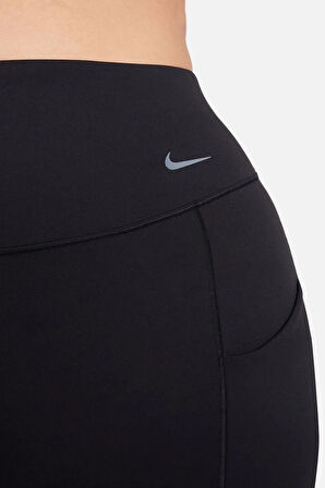 Nike Universa Medium Support High Rise 7/8 Length Training (Plus Size) Tight Kadın 2 Cepli Antrenman Taytı Siyah