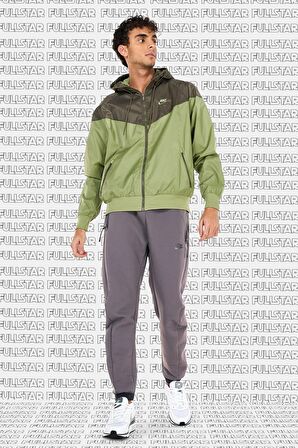 Nike Sportswear Windrunner Jacket Blue Green Kapüşonlu Erkek Ceketi Yeşil Haki