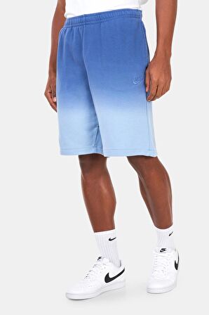 Nike Sportswear Club French Terry Dip Dyed Blue Pamuklu Erkek Şort Batik Mavi