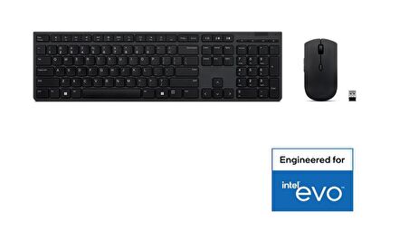 Lenovo Professional Rechargeable Kablosuz Şarj Edilebilir Türkçe Q Klavye Mouse Set 4X31K03966
