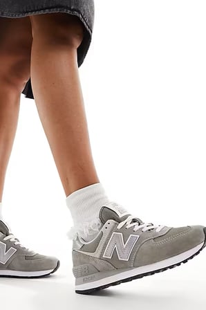 New Balance ML574 EVG Leather Mens Sneaker Hakiki Deri Erkek Günlük Spor Ayakkabı Gri