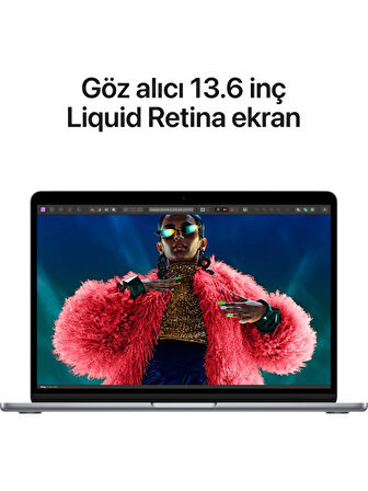 MacBook Air M3 Çip 8GB 256GB SSD macOS 13" Taşınabilir Bilgisayar Uzay Grisi MRXN3TU/A