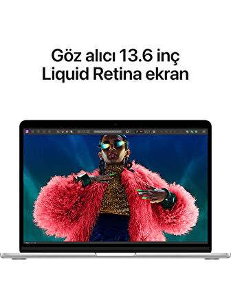 MacBook Air M3 Çip 8GB 256GB SSD macOS 13" Taşınabilir Bilgisayar Gümüş MRXQ3TU/A