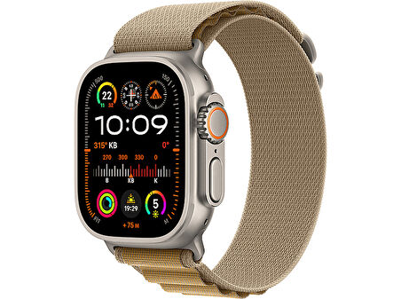 APPLE Watch Ultra 2 GPS + Cellular 2024 49mm Natural Titanium Case with Tan Alpine Loop - Large