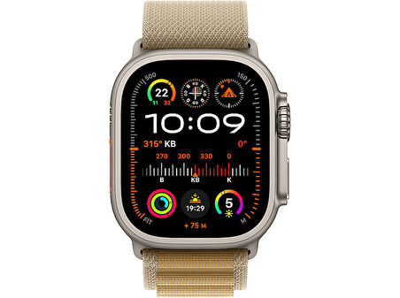 APPLE Watch Ultra 2 GPS + Cellular 2024 49mm Natural Titanium Case with Tan Alpine Loop - Large