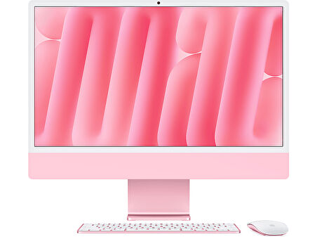 APPLE NWV43TU/A 24-inch iMac with Retina 4.5K display: Apple M4 chip with 10‑core CPU and 10‑core GPU, 16GB, 256GB SSD - Pembe