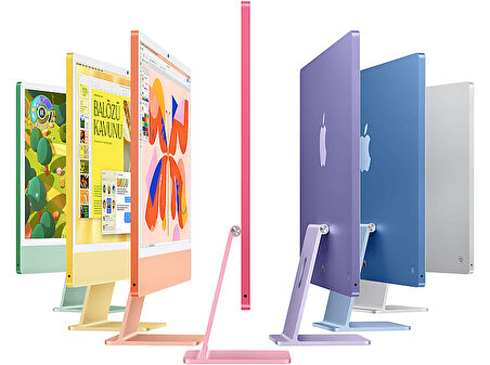 APPLE NWV43TU/A 24-inch iMac with Retina 4.5K display: Apple M4 chip with 10‑core CPU and 10‑core GPU, 16GB, 256GB SSD - Pembe