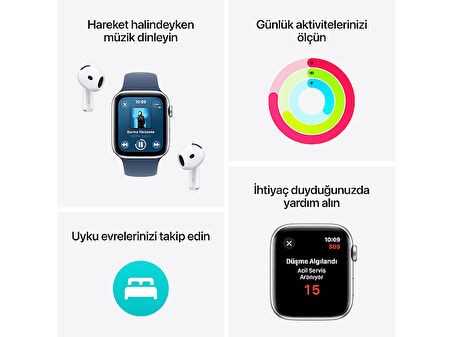 APPLE Watch SE GPS + Cellular 2024  40mm Midnight Aluminium Case with Midnight Sport Band - M/L
