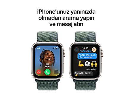 APPLE Watch SE GPS + Cellular 40mm Starlight Aluminium Case with Lake Green Sport Loop