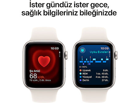 APPLE Watch SE GPS + Cellular 40mm Starlight Aluminium Case with Starlight Sport Band - S/M