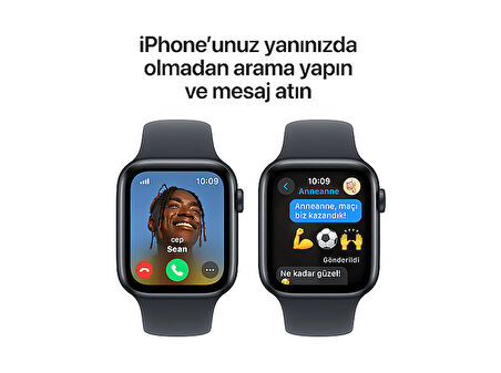 APPLE Watch SE GPS + Cellular 44mm Midnight Aluminium Case with Midnight Sport Band - M/L