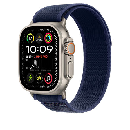 APPLE 49mm Blue Trail Loop M/L Saat Kordonu Natural Titanium Finish Saat Kayışı