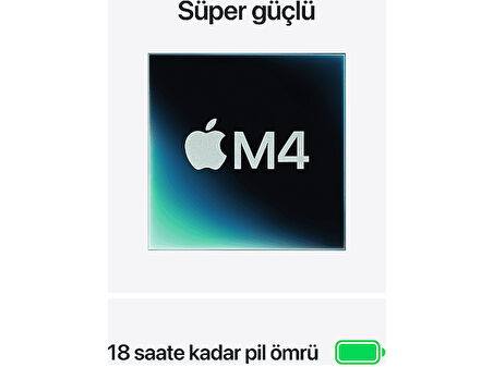 APPLE MW133TU/A/MacBook Air/Apple M4 İşlemci (10 Çekirdek CPU-10 Çekirdek GPU)/16GB RAM/512GB SSD/13.6"/ Gece Yarısı