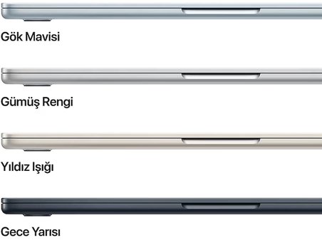 APPLE MC6T4TU/A/MacBook Air/Apple M4 İşlemci (10 Çekirdek CPU-8 Çekirdek GPU)/16GB RAM/256GB SSD/13.6"/Sky Blue