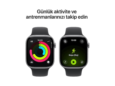 APPLE MF8C4TU/A Watch Series 11 GPS + Cellular 42mm Space Grey Alüminyum Kasa ve Siyah Spor Kordon - M/L