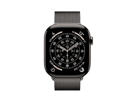 APPLE MF8U4TU/A Watch Series 11 GPS + Cellular 42mm Slate Titanyum Kasa ve Slate Milanese Loop