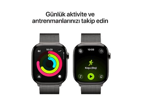 APPLE MF8U4TU/A Watch Series 11 GPS + Cellular 42mm Slate Titanyum Kasa ve Slate Milanese Loop