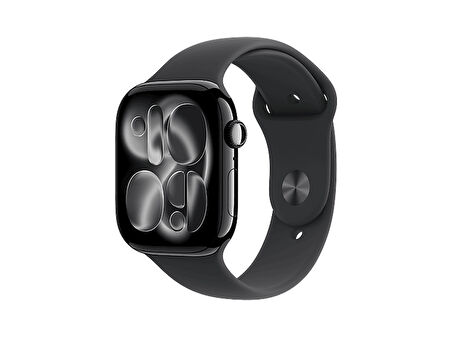APPLE MFC24TU/A  Watch Series 11 GPS + Cellular 46mm Jet Black Aluminium Case with Black Sport Band - S/M