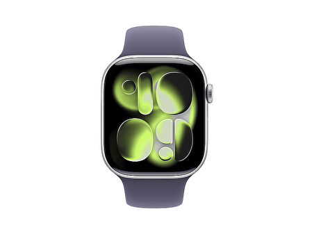 APPLE MFCP4TU/A  Watch Series 11 GPS + Cellular 46mm Silver Aluminium Case with Purple Fog Sport Band - S/M