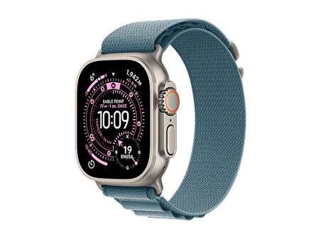 APPLE Watch Ultra 3 GPS + Cellular 49mm Natural Titanium Case with Light Blue Alpine Loop - Large MEWP4TU/A