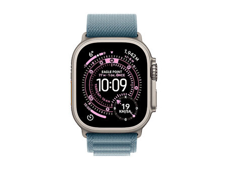 APPLE Watch Ultra 3 GPS + Cellular 49mm Natural Titanium Case with Light Blue Alpine Loop - Large MEWP4TU/A