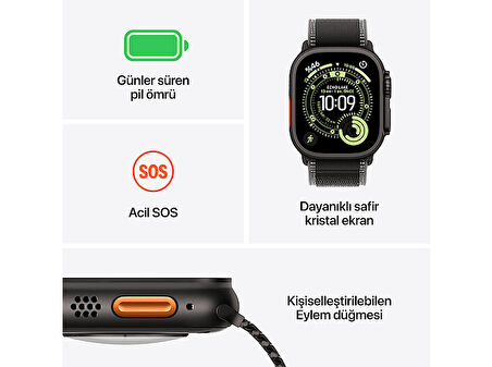 APPLE Watch Ultra 3 GPS + Cellular 49mm Natural Titanium Case with Light Blue Alpine Loop - Large MEWP4TU/A