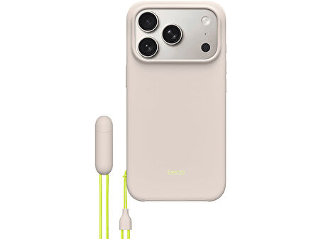 BEATS MGTN4LL/A MagSafe özelliği ve Kamera Denetimi düğmesine sahip Beats iPhone 17 Pro Kickstand Kılıfı - Kalker Beji