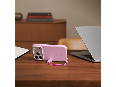 BEATS MGY84LL/A MagSafe özelliği ve Kamera Denetimi düğmesine sahip Beats iPhone 17 Pro Kickstand Kılıfı - Çakıl Pembesi