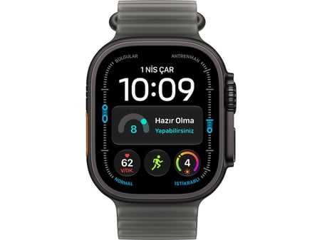 APPLE Watch Ultra 4 GPS + Cellular 49mm Siyah Titanyum Kasa - Siyah Titanyum Milanese Kordon - L
