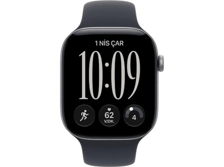 APPLE Watch Series 12 GPS 42mm - Uzay Grisi Alüminyum Kasa - Lacivert Spor Kordon - M/L