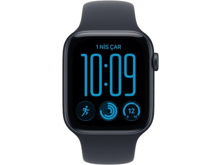 APPLE MJL94TU/A Watch SE 3 GPS 44 mm Gece Yarısı Alüminyum Kasa ve Lacivert Spor Kordon - M/L