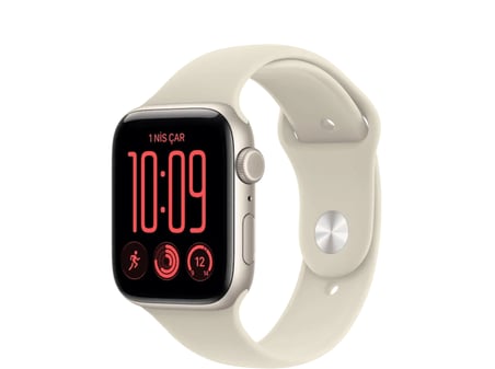 APPLE MJLC4TU/A Watch SE 3 GPS + Cellular 40 mm Yıldız Işığı Alüminyum Kasa ve Kum Spor Kordon - S/M