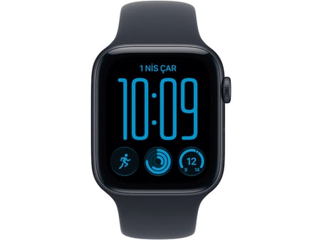 APPLE MJLQ4TU/A Watch SE 3 GPS + Cellular 44 mm Gece Yarısı Alüminyum Kasa ve Lacivert Spor Kordon - S/M