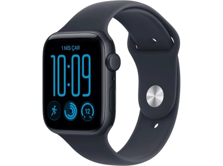 APPLE MJLT4TU/A Watch SE 3 GPS + Cellular 44 mm Gece Yarısı Alüminyum Kasa ve Lacivert Spor Kordon - M/L