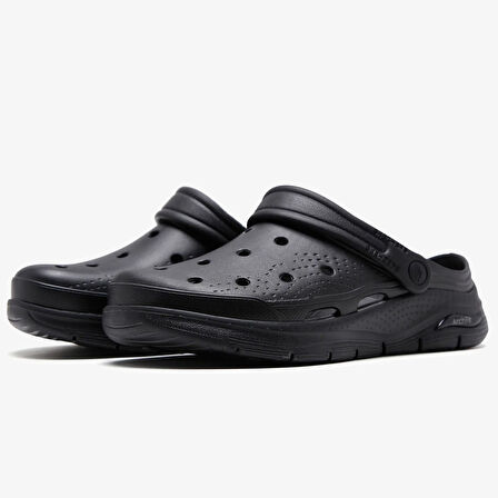 Skechers Airch Fit Foamies Valiant Mens Sandals Erkek Günlük Terlik Siyah