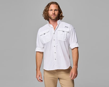 Columbia Bahama ii L/S Shirt Erkek Günlük Gömlek 1011621103 Beyaz