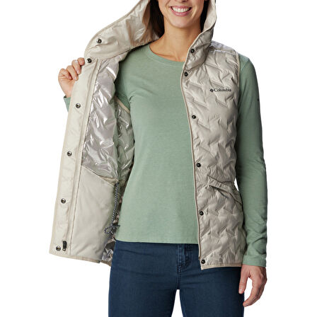 Delta Ridge II Down Hooded Kadın Bej Outdoor Yelek WK8716-278