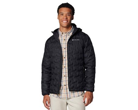 Columbia Delta Ridge™ II Down Hooded Jacket Erkek Outdoor Montu (650 Dolgu Kaz Tüyü) 2086221010 Siyah