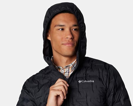 Columbia Delta Ridge™ II Down Hooded Jacket Erkek Outdoor Montu (650 Dolgu Kaz Tüyü) 2086221010 Siyah