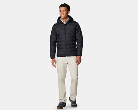 Columbia Delta Ridge™ II Down Hooded Jacket Erkek Outdoor Montu (650 Dolgu Kaz Tüyü) 2086221010 Siyah