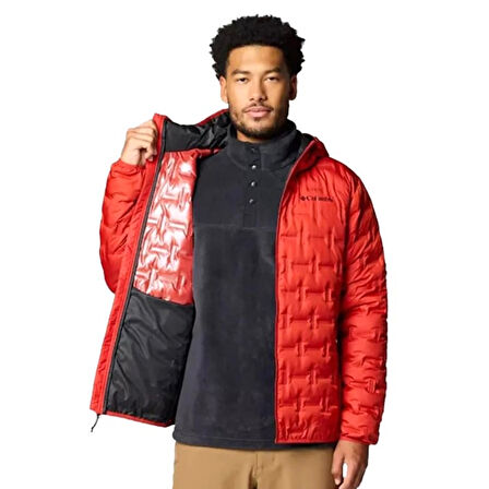 Delta Ridge II Down Hooded Erkek Kırmızı Outdoor Mont WO6610-698